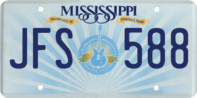 MS license plate JFS588
