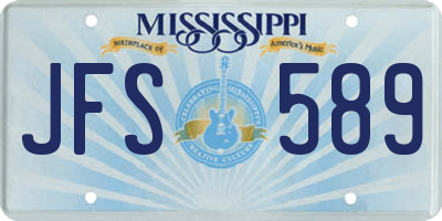 MS license plate JFS589