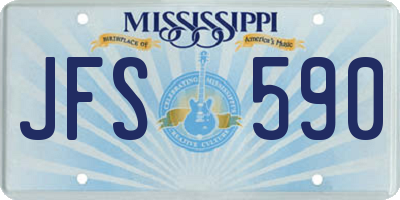 MS license plate JFS590