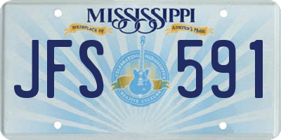 MS license plate JFS591
