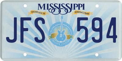 MS license plate JFS594