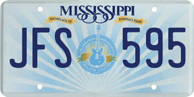 MS license plate JFS595