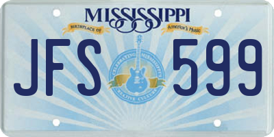 MS license plate JFS599