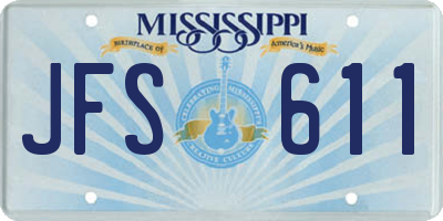 MS license plate JFS611