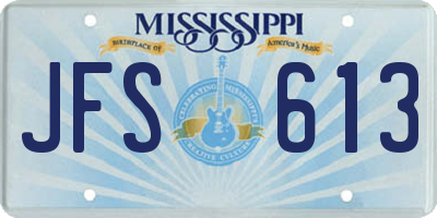 MS license plate JFS613