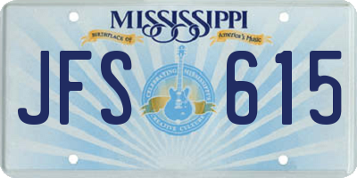 MS license plate JFS615