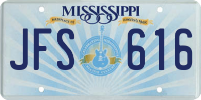 MS license plate JFS616