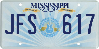 MS license plate JFS617