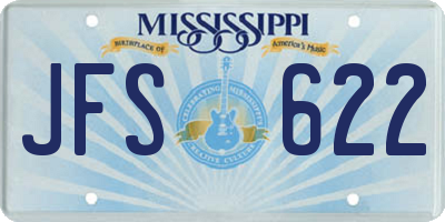 MS license plate JFS622