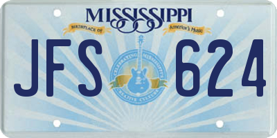 MS license plate JFS624