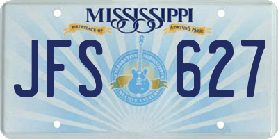 MS license plate JFS627