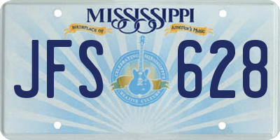 MS license plate JFS628