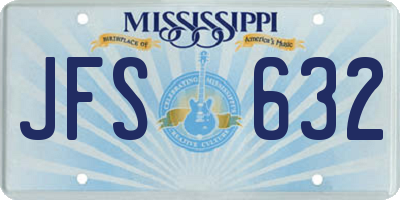 MS license plate JFS632