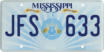 MS license plate JFS633