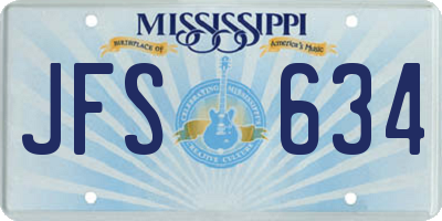 MS license plate JFS634