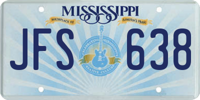 MS license plate JFS638