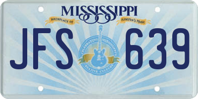 MS license plate JFS639