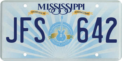 MS license plate JFS642
