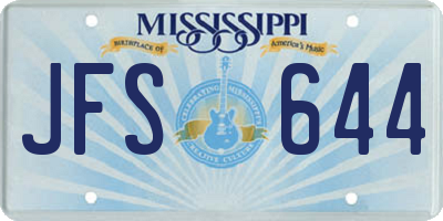 MS license plate JFS644
