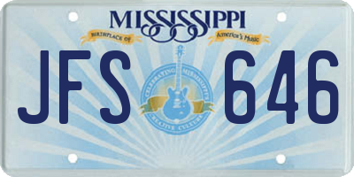 MS license plate JFS646