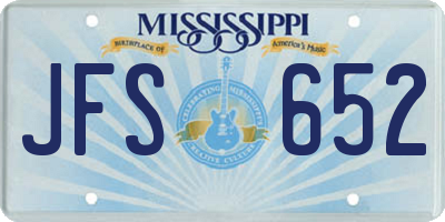 MS license plate JFS652