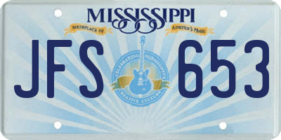 MS license plate JFS653