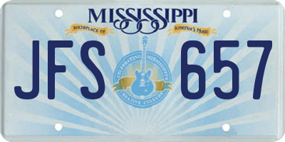MS license plate JFS657