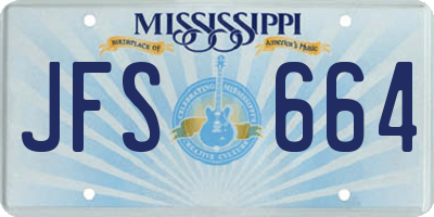 MS license plate JFS664