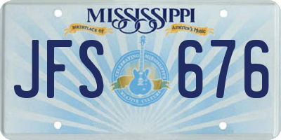 MS license plate JFS676