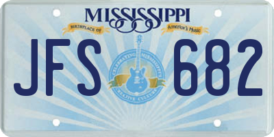 MS license plate JFS682