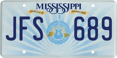 MS license plate JFS689