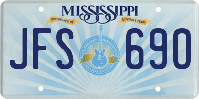 MS license plate JFS690