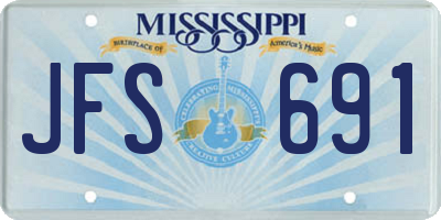 MS license plate JFS691