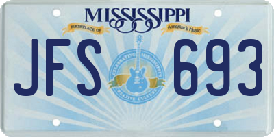 MS license plate JFS693