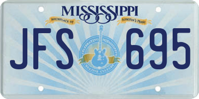 MS license plate JFS695