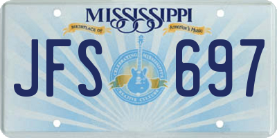 MS license plate JFS697