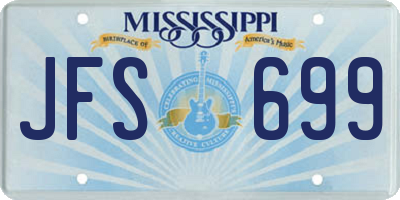 MS license plate JFS699