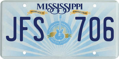 MS license plate JFS706