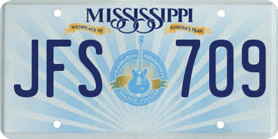 MS license plate JFS709
