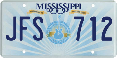 MS license plate JFS712