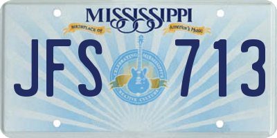 MS license plate JFS713