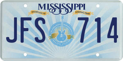 MS license plate JFS714