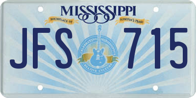 MS license plate JFS715