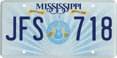 MS license plate JFS718