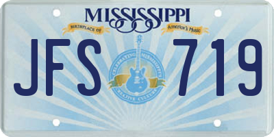 MS license plate JFS719