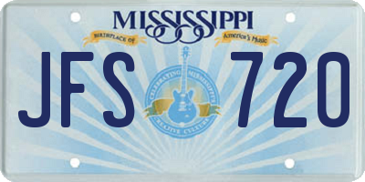 MS license plate JFS720