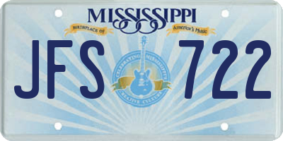 MS license plate JFS722