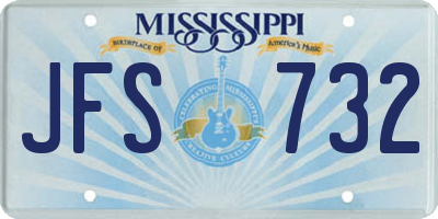 MS license plate JFS732