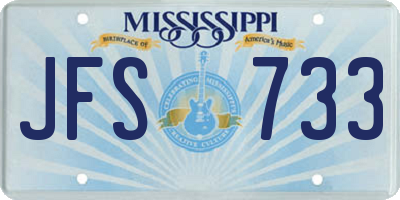 MS license plate JFS733
