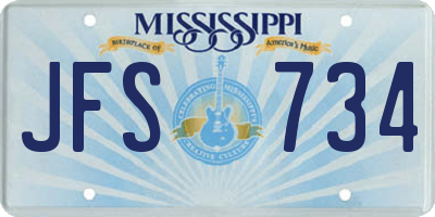 MS license plate JFS734